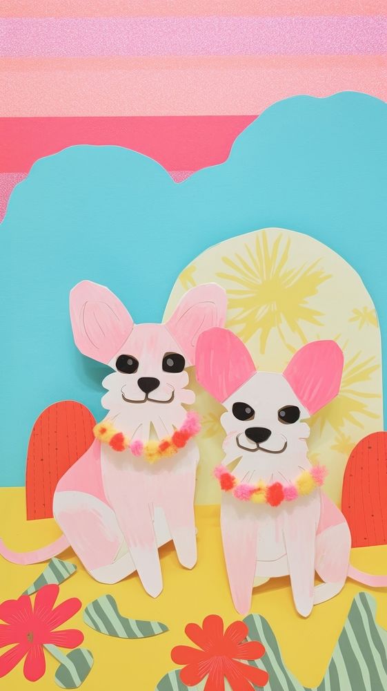 2 Chihuahua dogs memphis shape craft chihuahua people person.