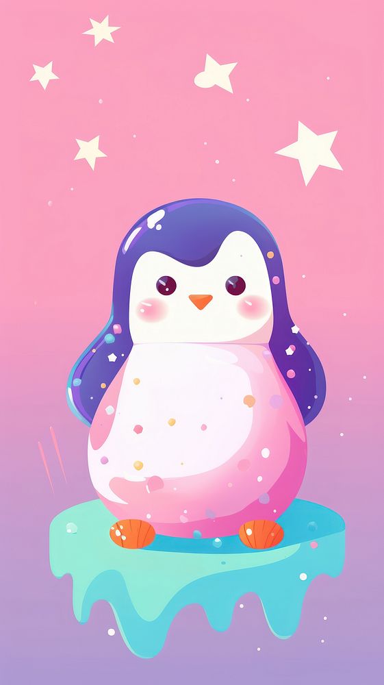 A cute penguin representation outdoors envelope.
