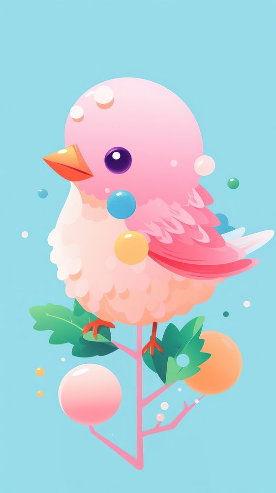 A cute bird representation creativity graphics.