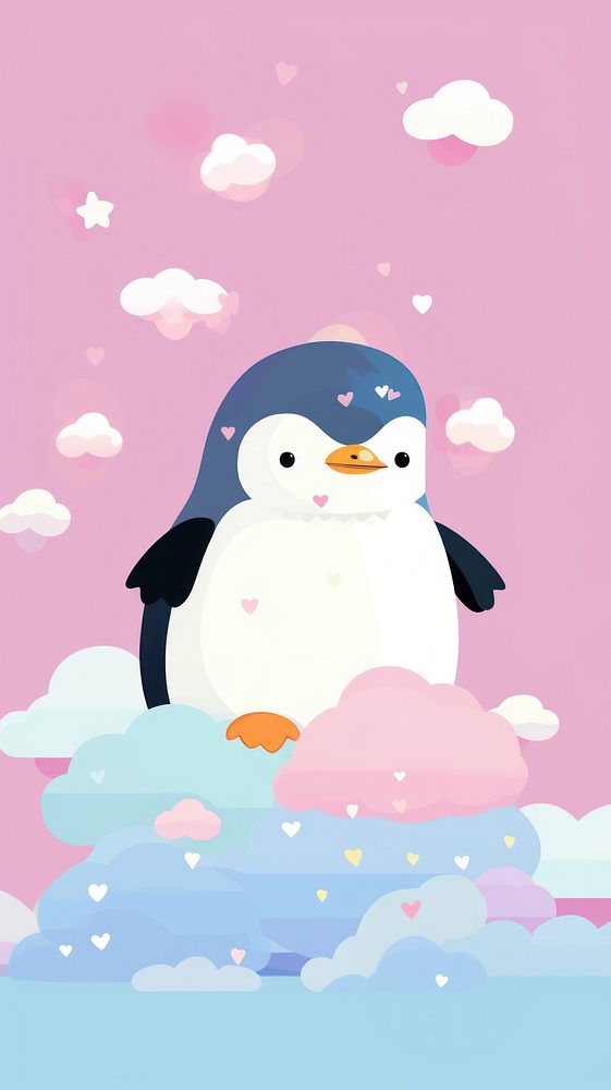 A cute penguin outdoors nature animal.