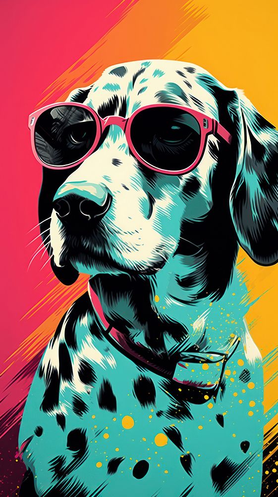 Dog art sunglasses animal.