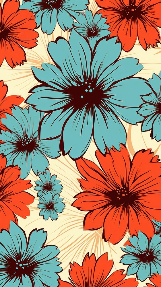 Flower art wallpaper pattern.