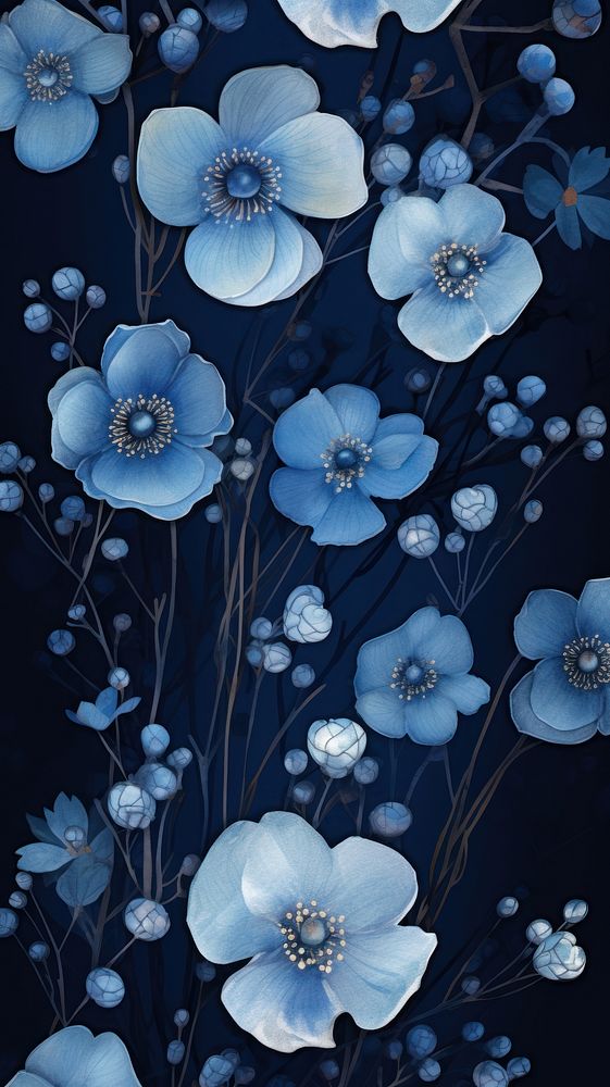 Blue wallpaper flower blue nature.
