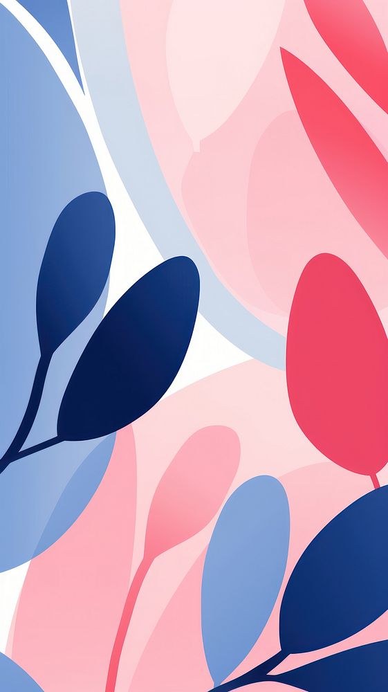 Blue and pink leaves backgrounds abstract pattern.