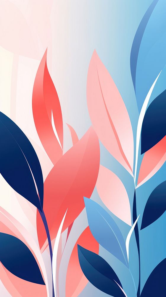 Blue and pink leaves backgrounds abstract pattern.