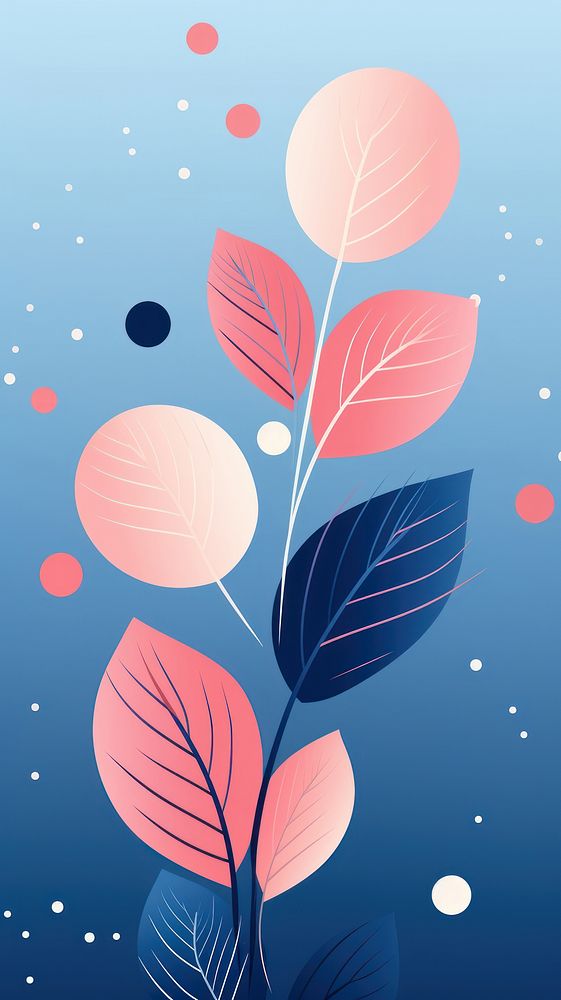 Blue and pink leaves nature plant backgrounds.