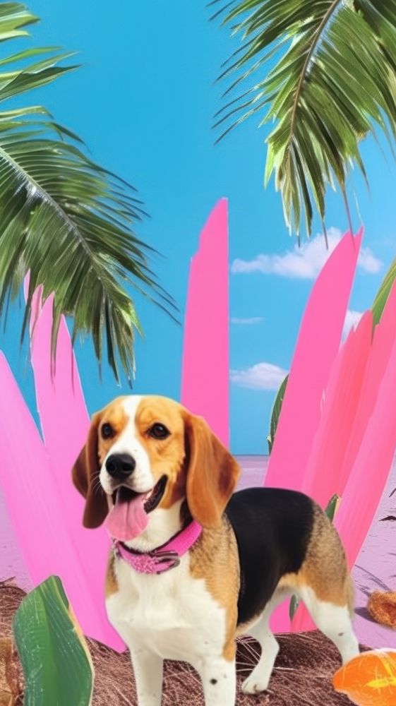 A beagle dog craft outdoors animal mammal.