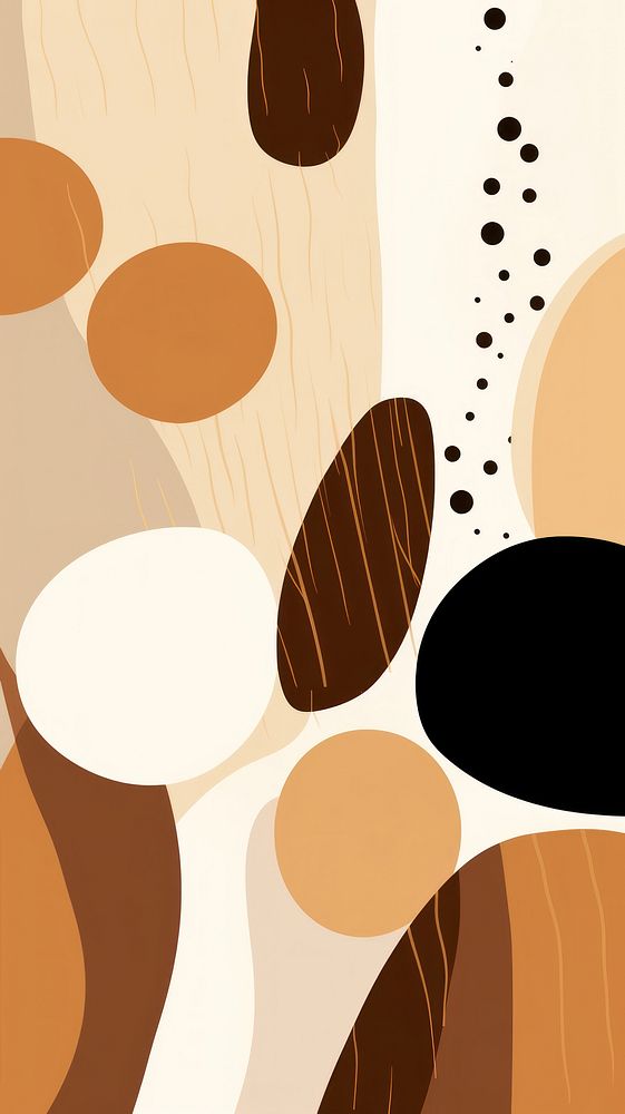 Brown and beige abstract shapes backgrounds pattern wood.