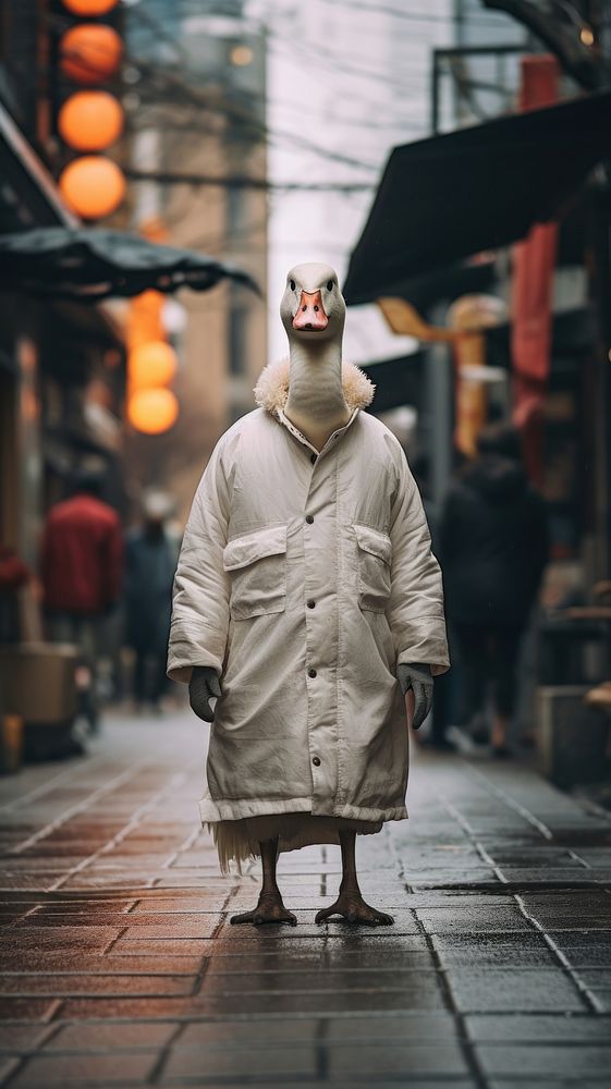 A chinese goose adult coat representation.