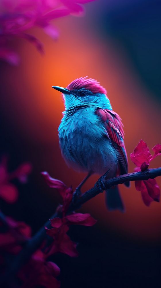 A colorful bird outdoors animal flower.