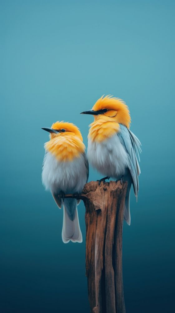A couple Aruacana bird animal plant beak.