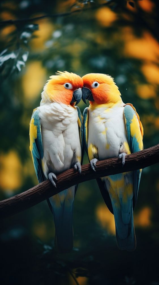 A couple parrot animal bird beak.