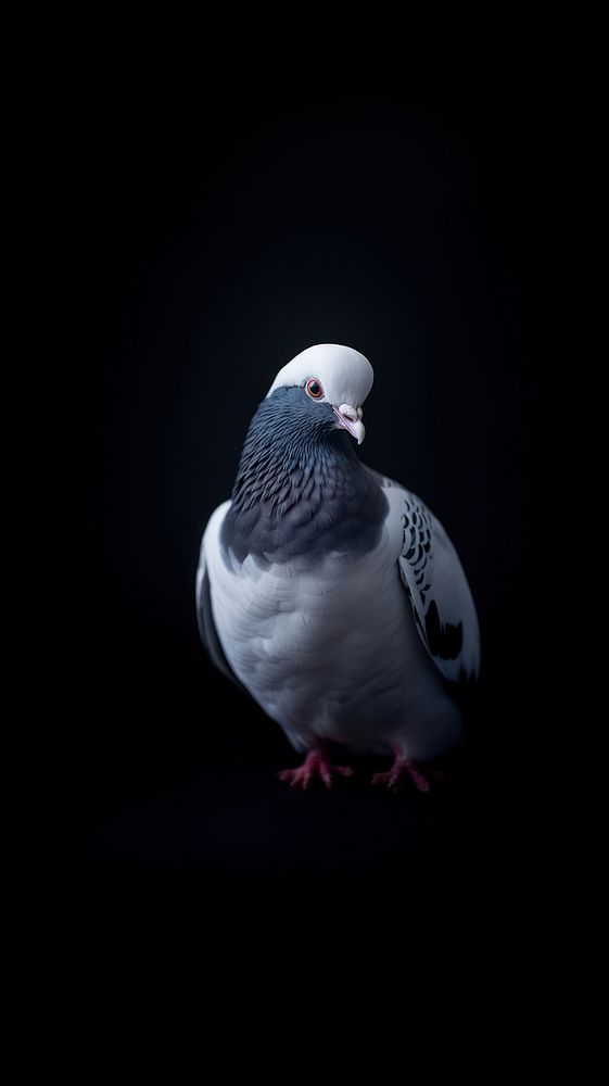 A jacobin pigeon bird animal wildlife darkness.