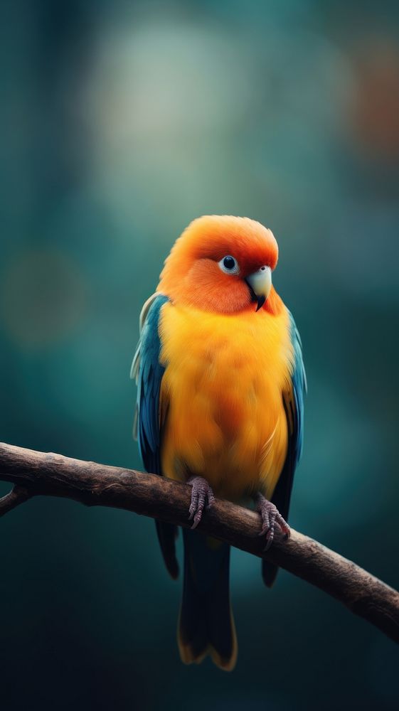 A love bird animal parrot beak.