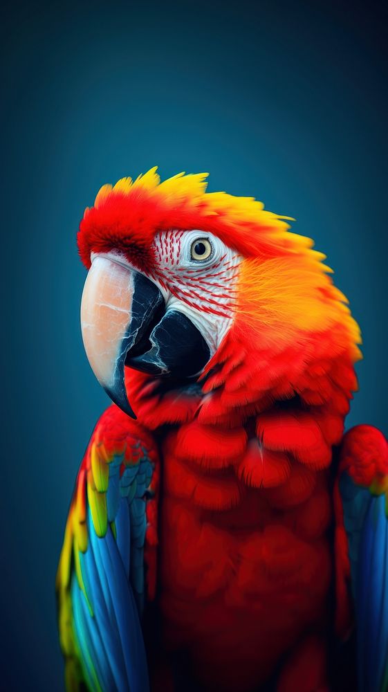 A parrot animal bird red.