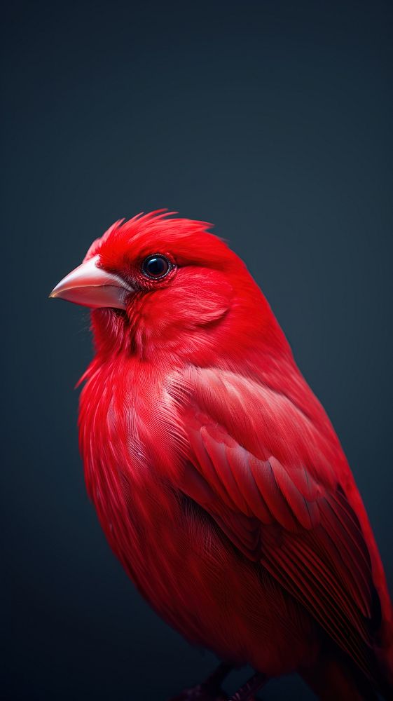 A red factor canary bird animal wildlife perching.