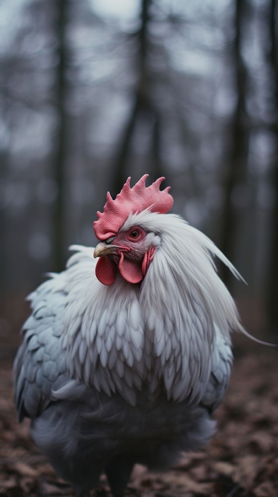 An american pekin chicken poultry animal.