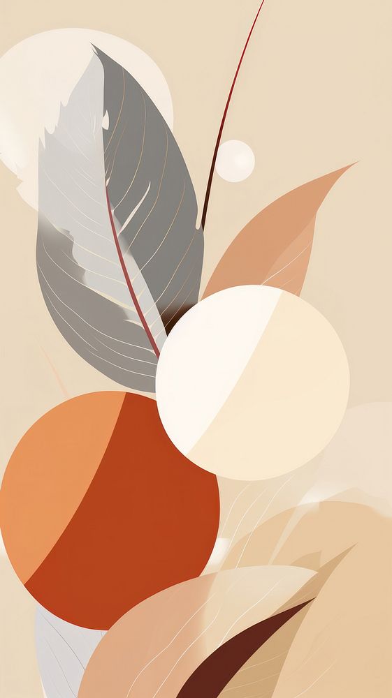 Big leaves in brown color tone backgrounds abstract painting.
