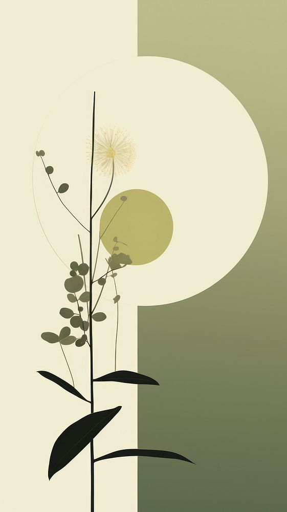 Nature plant green silhouette.