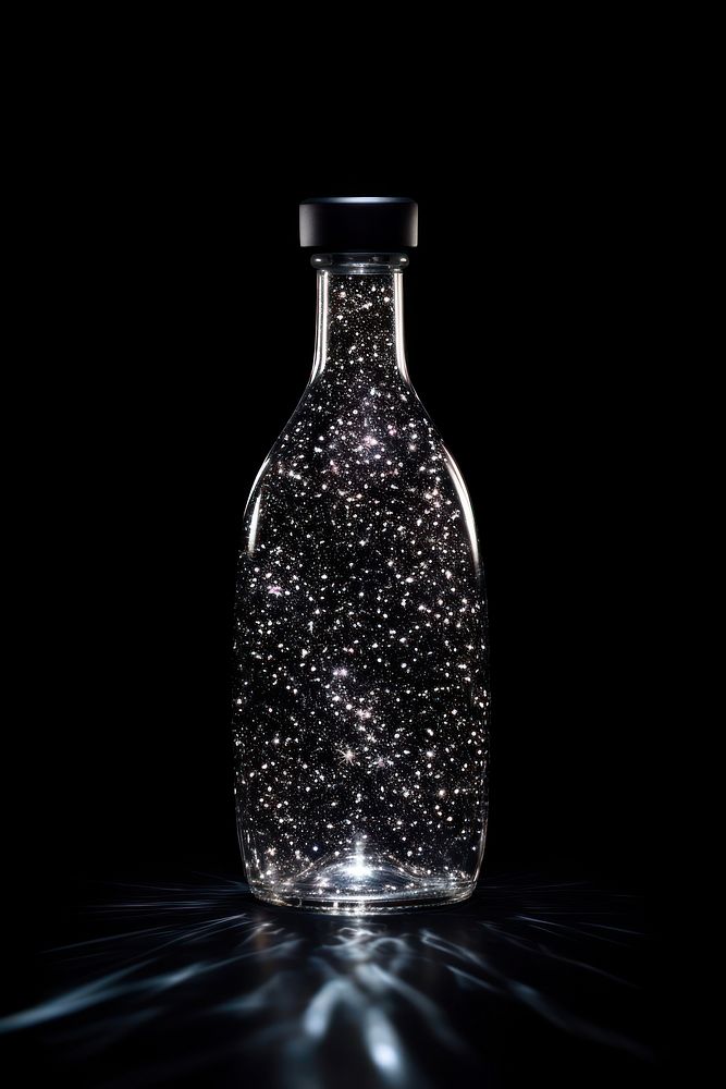 Bottle shape light glass black.