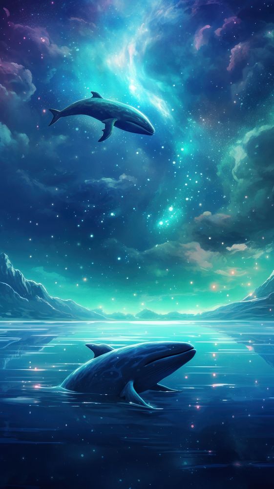 Blue wallpaper outdoors dolphin nature.