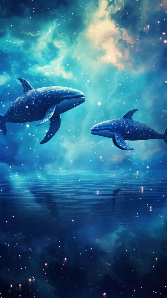 Blue wallpaper outdoors dolphin nature.