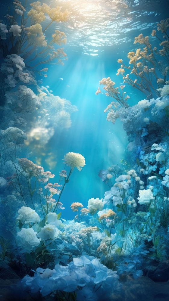 Blue wallpaper underwater outdoors nature.