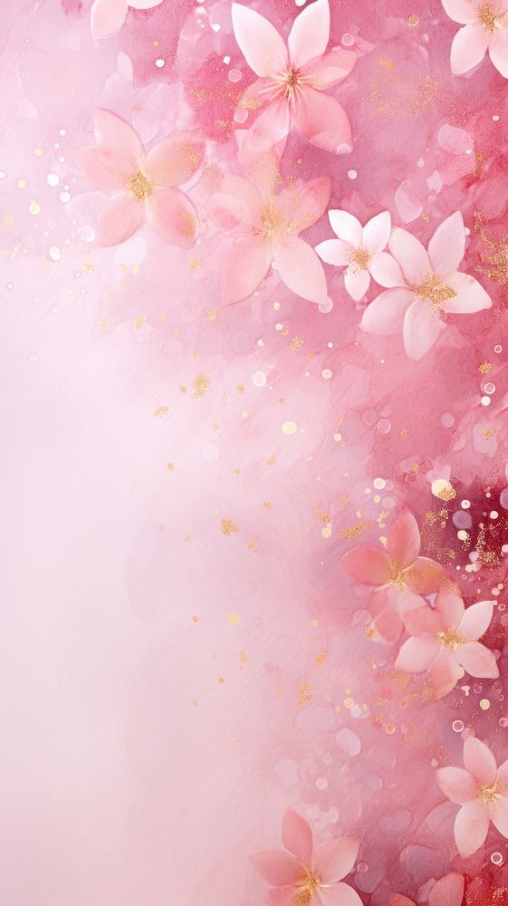 Pink watercolor wallpaper flower abstract outdoors.