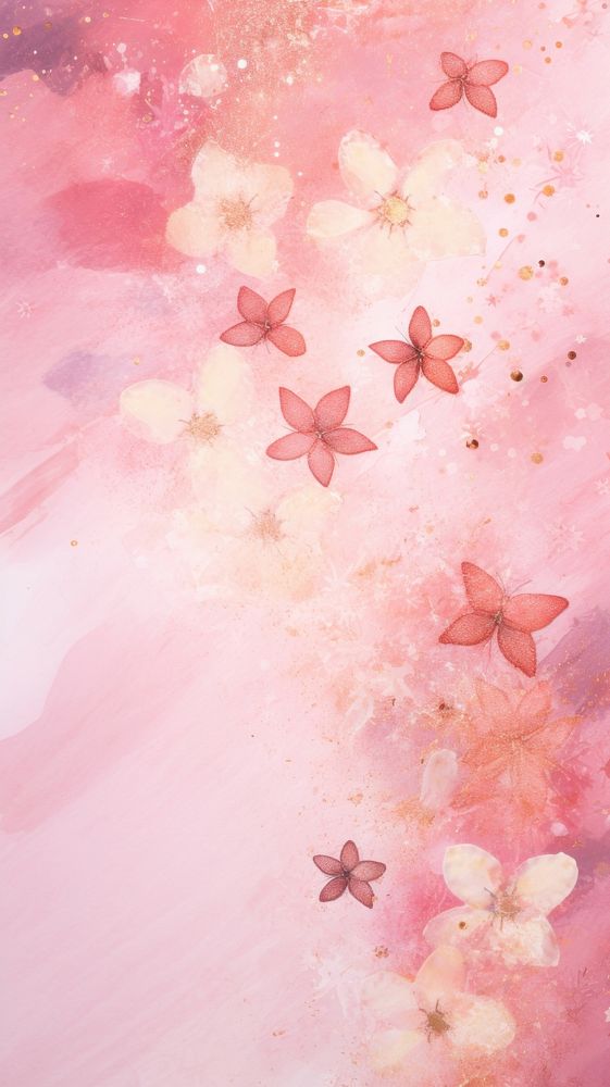 Pink watercolor wallpaper abstract outdoors flower.