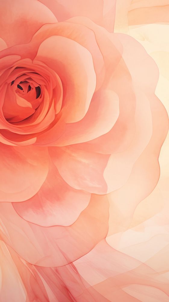 Sunset watercolor wallpaper rose abstract flower.