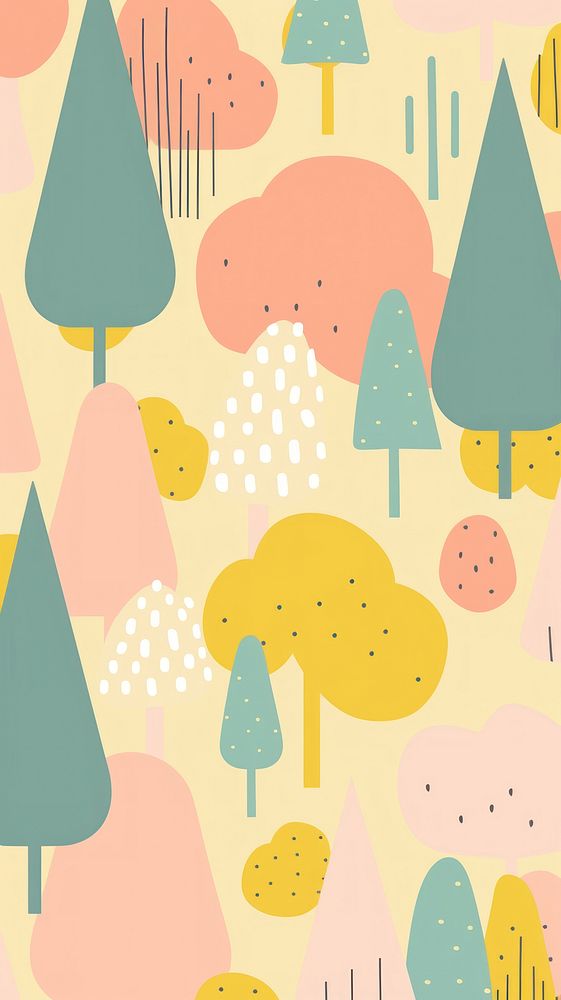 Cute forrest illustration pattern backgrounds abstract.
