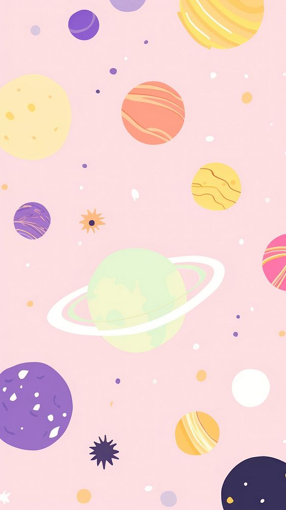 Cute galaxy illustration pattern paper backgrounds.