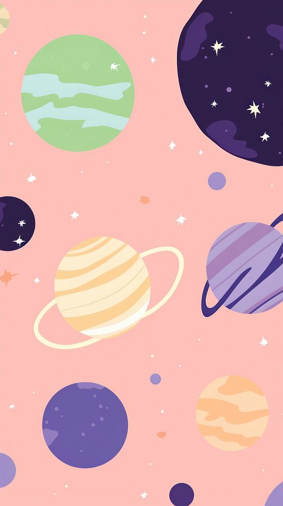 Cute galaxy illustration astronomy universe pattern.