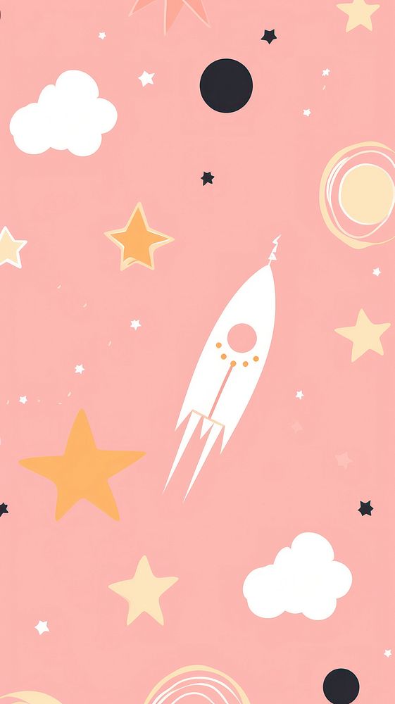 Cute Space illustration pattern space backgrounds.