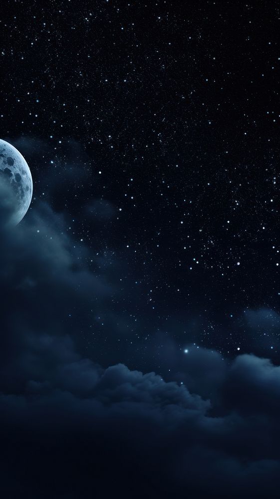 Blue wallpaper moon astronomy outdoors.