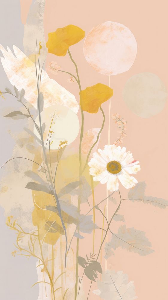 Flower art backgrounds painting.