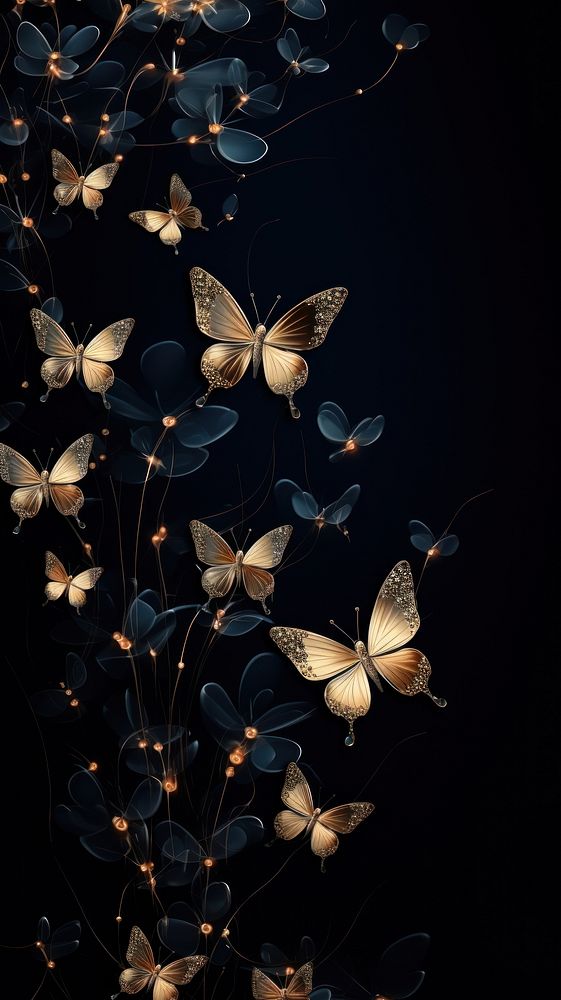 Butterfly pattern lighting outdoors animal.