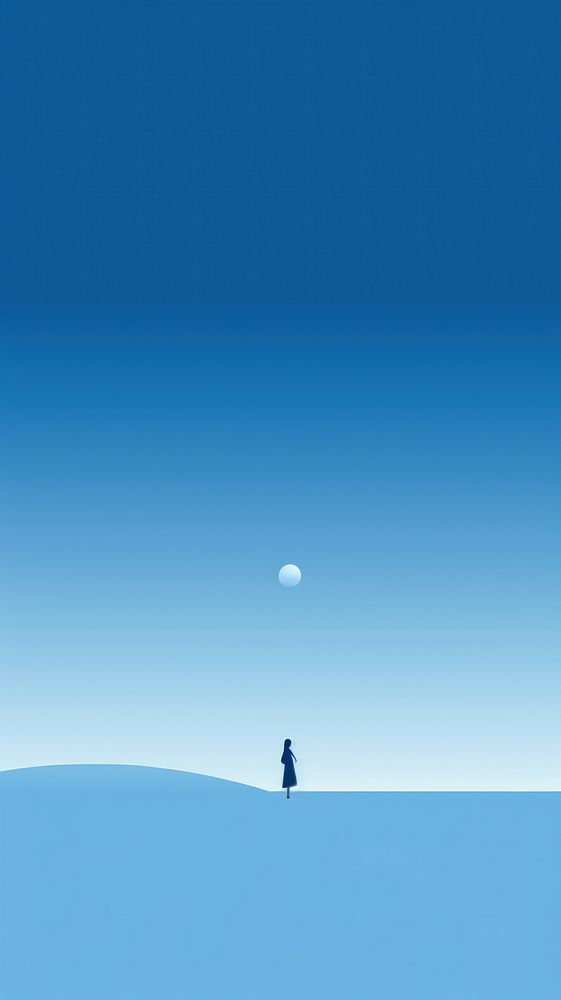 Blue wallpaper horizon nature moon.