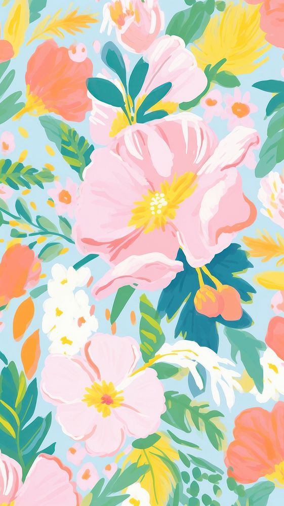 Cute floral wallpaper art backgrounds abstract.
