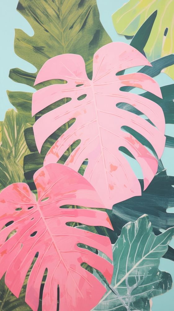 Monstera leaf shapes craft backgrounds outdoors plant.
