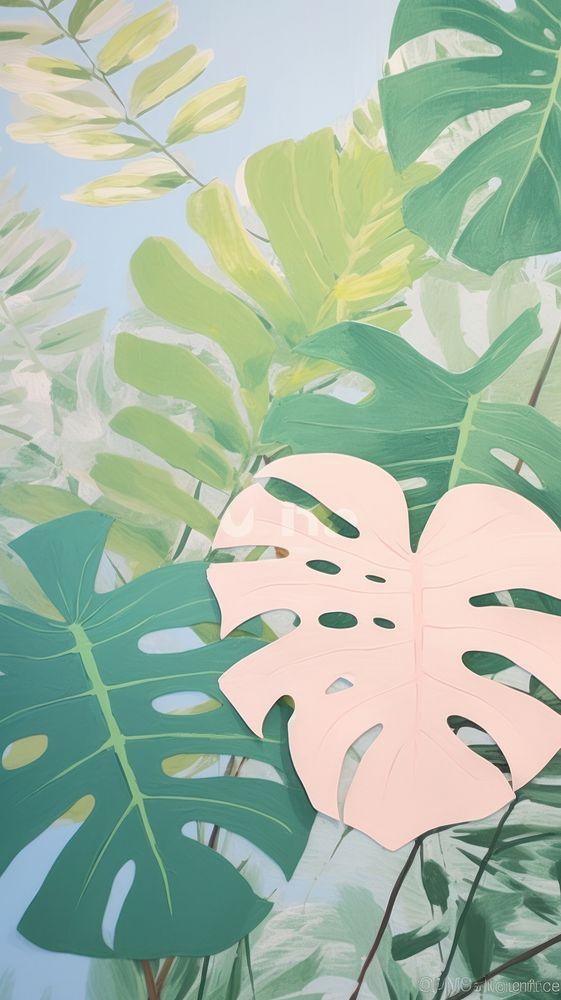 Monstera leaf shapes craft backgrounds outdoors nature.