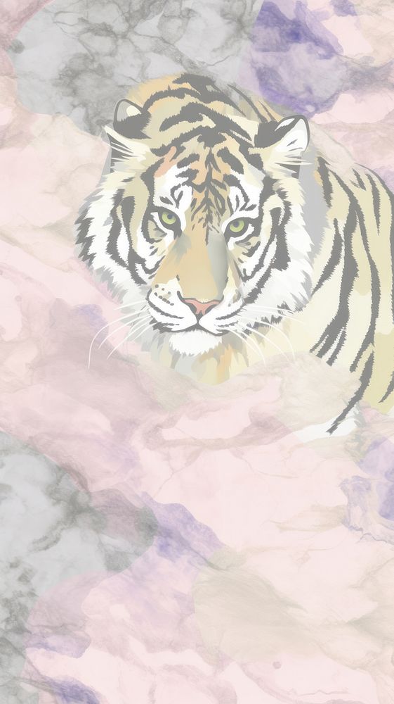 Tiger pattern marble wallpaper backgrounds wildlife abstract.