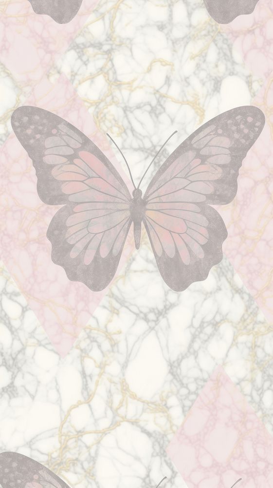 Butterfly pattern marble wallpaper backgrounds abstract fragility.