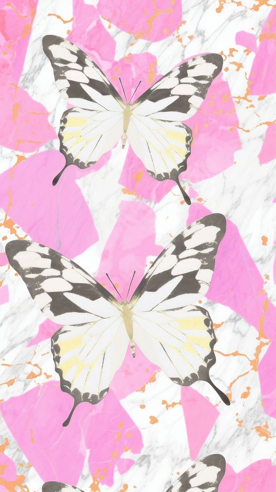 Butterfly pattern marble wallpaper backgrounds purple petal.