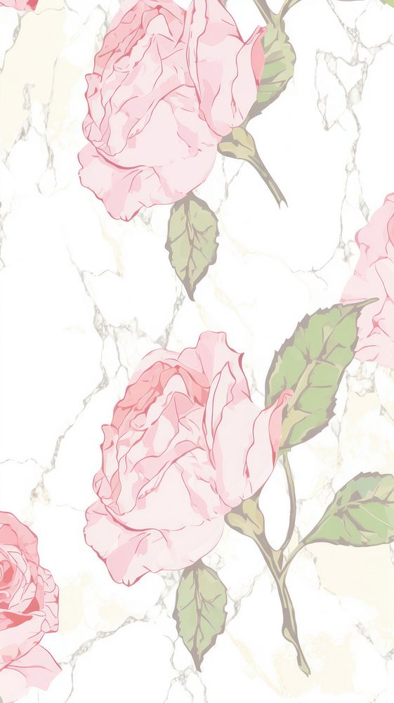 Rose pattern marble wallpaper backgrounds abstract flower.