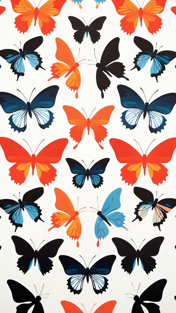 Butterfly pattern animal insect art.