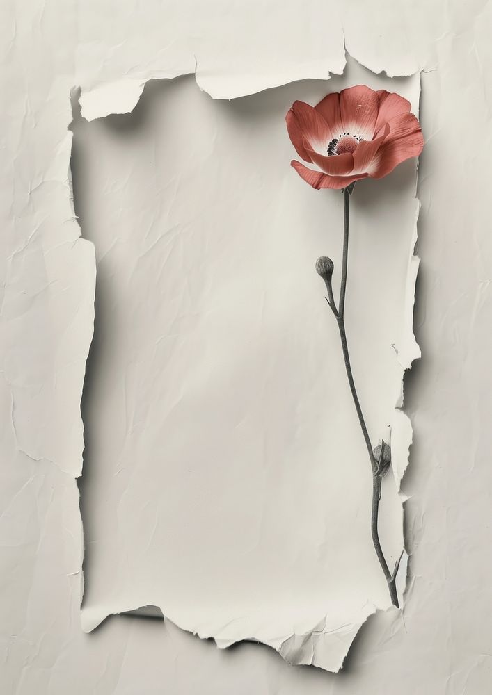 Flower art paper poppy petal fragility.