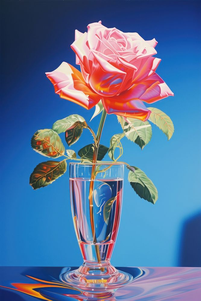 Rose in vase flower petal plant.