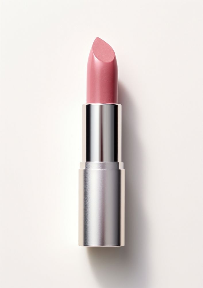 Pink lipstick cosmetics white background magenta.