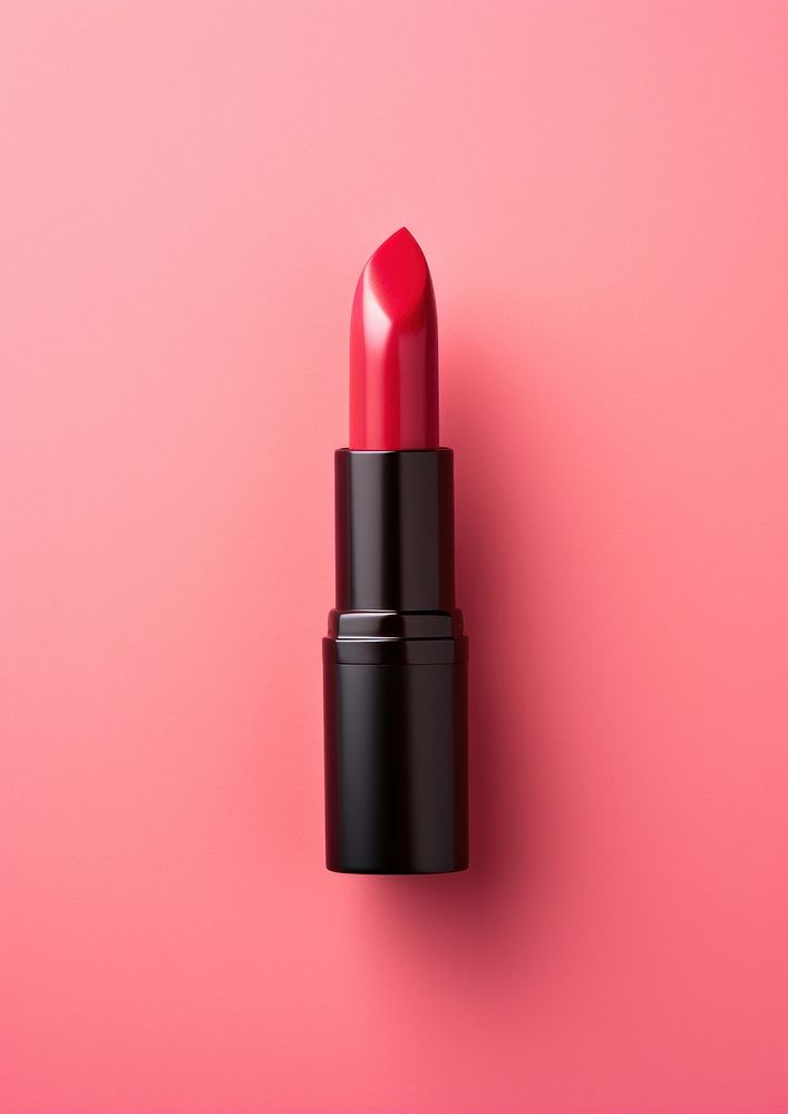 Red lipstick cosmetics pink glamour.